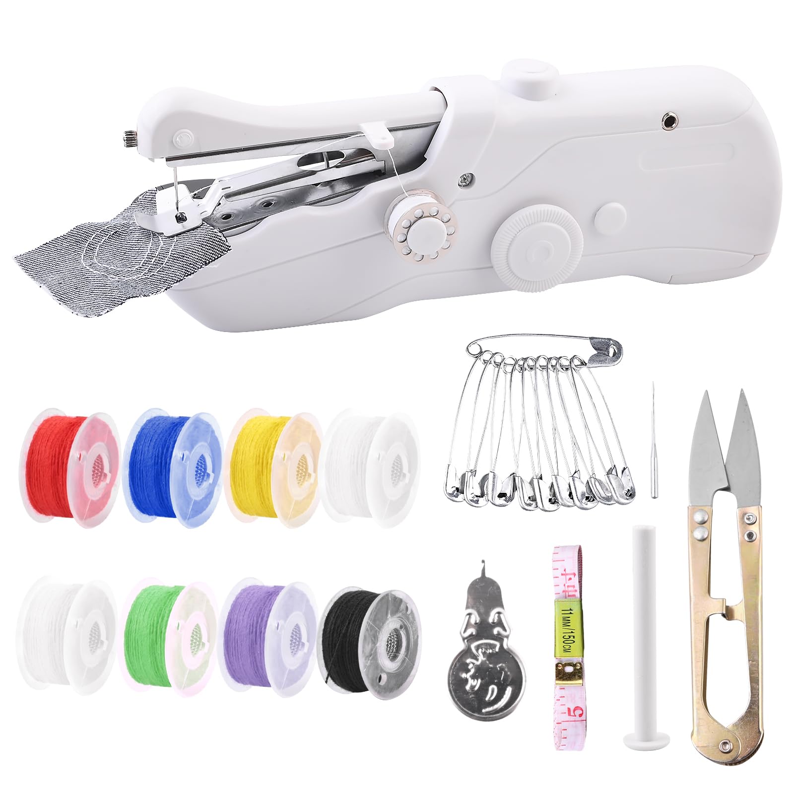 Handheld Sewing Machine for Beginners,Mini Sewing Machines for Quick Stitching,Practical Sewing Tool Portable Sewing Machine Suitable for Home,Travel and DIY,Electric sewing machine