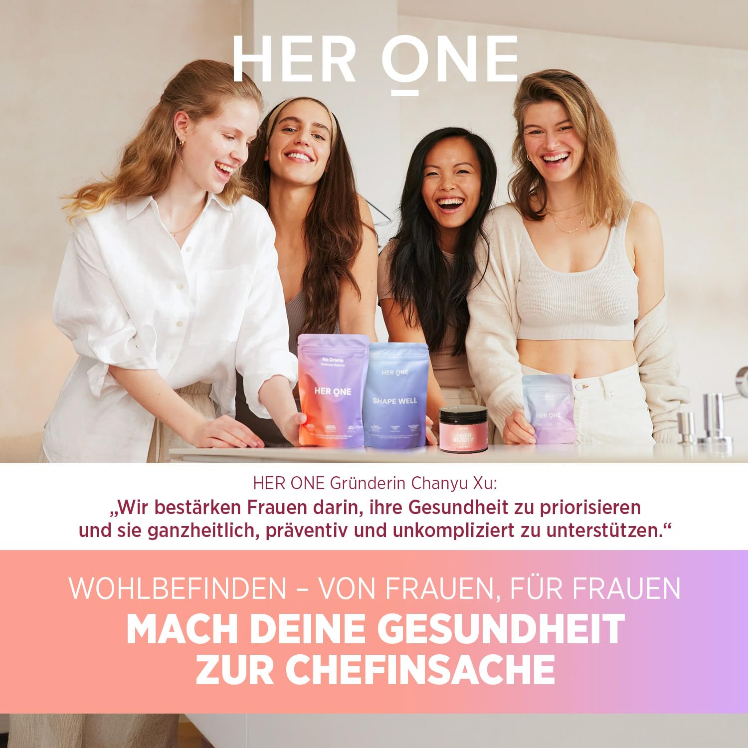 HER ONE INNER BEAUTY All in One Limited Edition | Complejo de vitaminas en alta dosis | multivitaminas y minerales para mujeres | multivitaminas y minerales | Bebida de belleza | 30 porciones