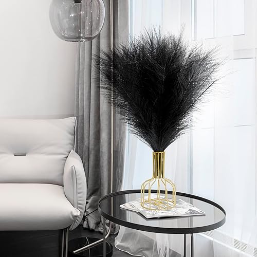 Miniatura 9 de U-LIAN 12 piezas de hierba de las pampas sintética blanca de 24 pulgadas, regalo para el día de San Valentín, decoración de hierba de pompas