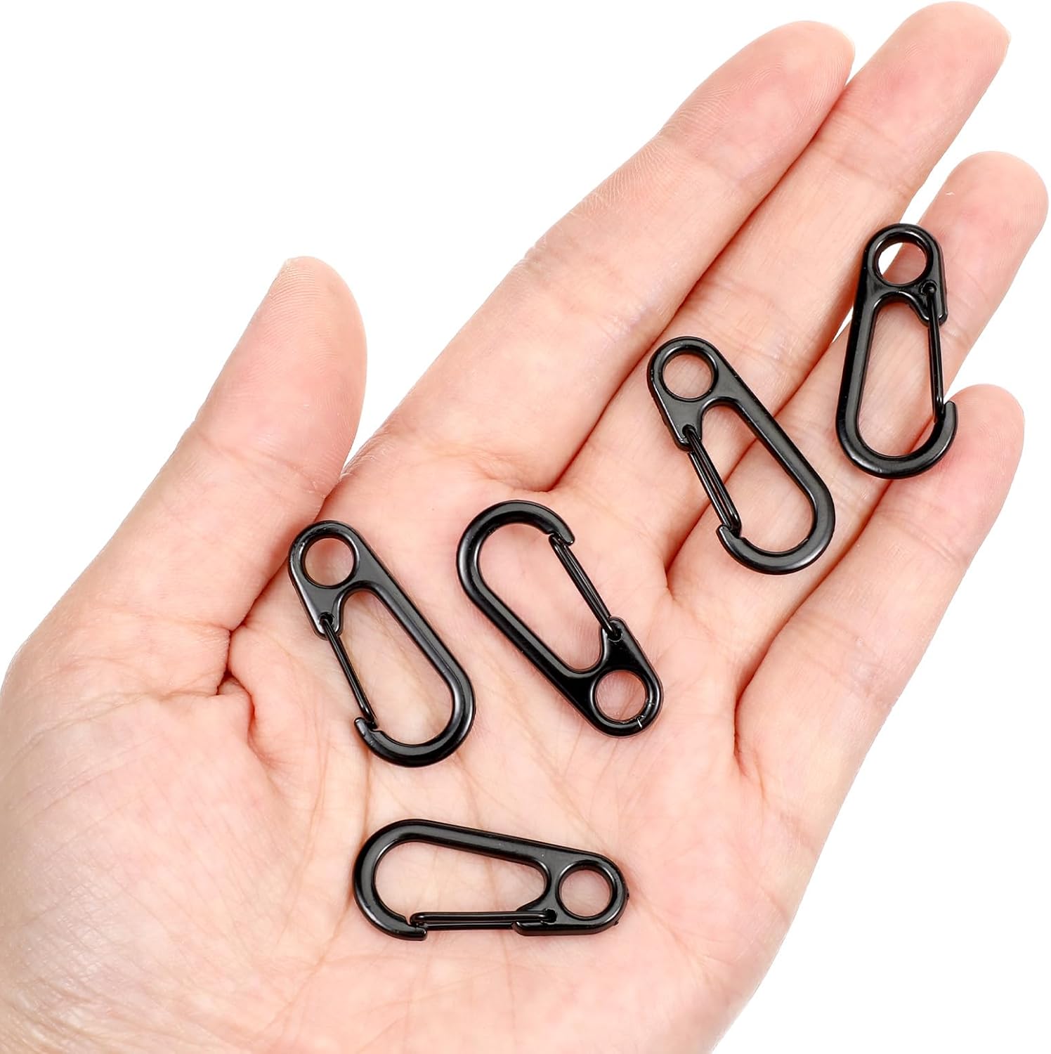 10 Pcs Mini Carabiner, Small Carabiner Clip Tiny Alloy Quick Release Carabiners Keychain Clips Multi-Purpose Spring Snap Hook for Outdoor Hiking Fishing Camping Backpack Accessories - Image 5