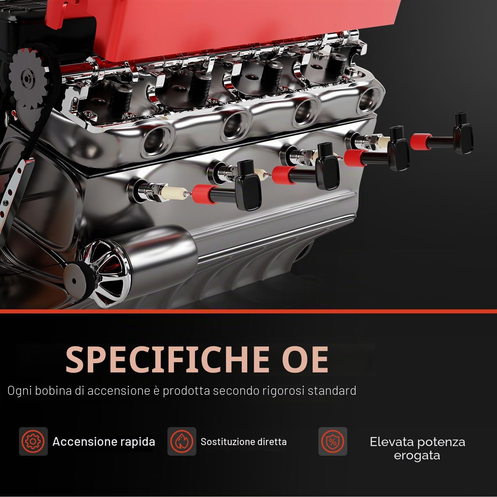 Frankberg bobine di accensione + 4 candele a 3 Poli 55229959 | Compatibile con: Giulietta 940, Mito 955, Giulietta box/hatchback 940, Renegade Van B1 BU, Bravo II 198, Delta III 844
