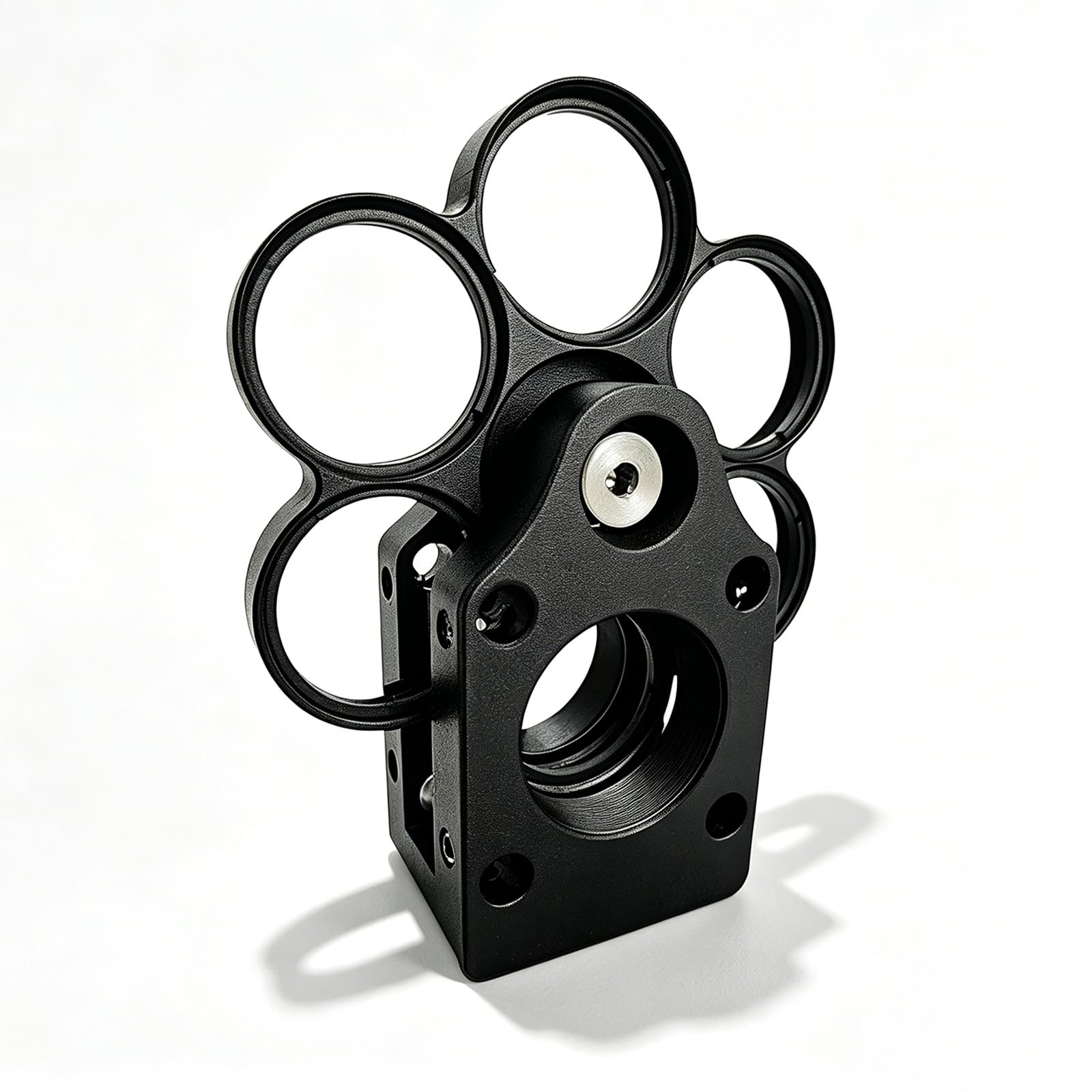 Soporte de rueda de filtro de 6 posiciones, coaxial tipo jaula, aleación de aluminio de 0.5 pulgadas, interfaz roscada M4/M6 para observación telescópica