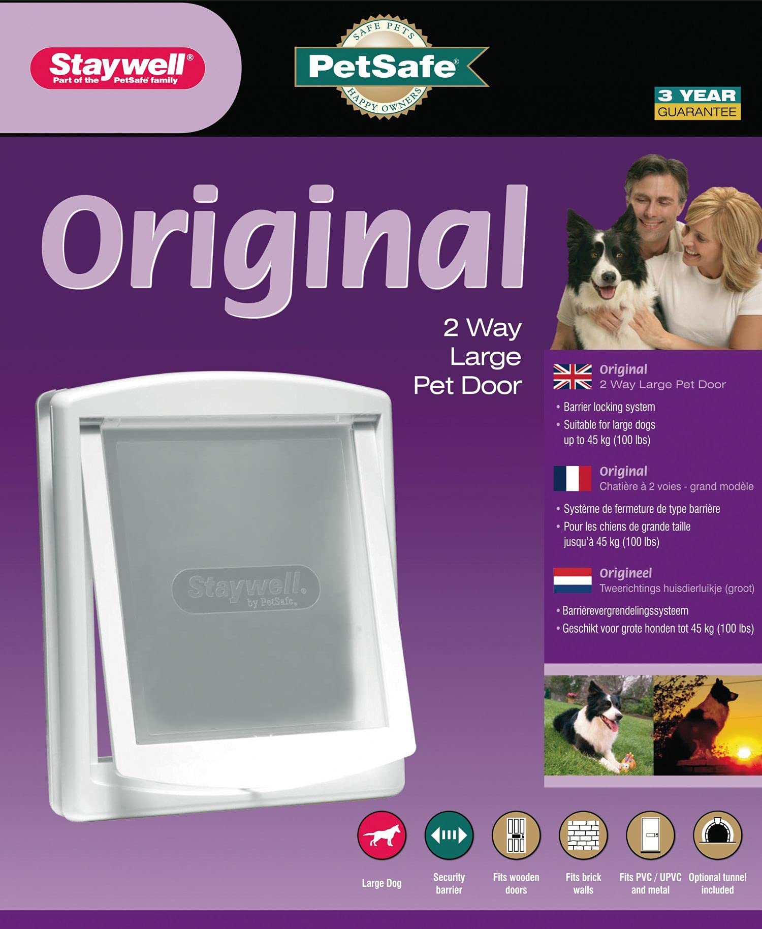 Staywell - Porta per cani, colore: bianco, “760”