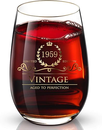 Miniatura 1 de Copa de vino y bebida de lujo hecha a mano de oro de 24 quilates 1959 64 para boda, aniversario, cumpleaños, vacaciones y cualquier ocasión digna de