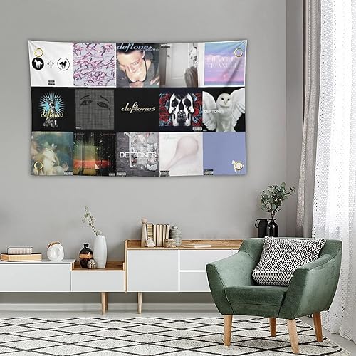 Miniatura 6 de Edazaf Tapiz de bandera de collage para dormitorio, decoración universitaria para colgar en la pared, 3 x 5 pies, póster para interiores y exteriores