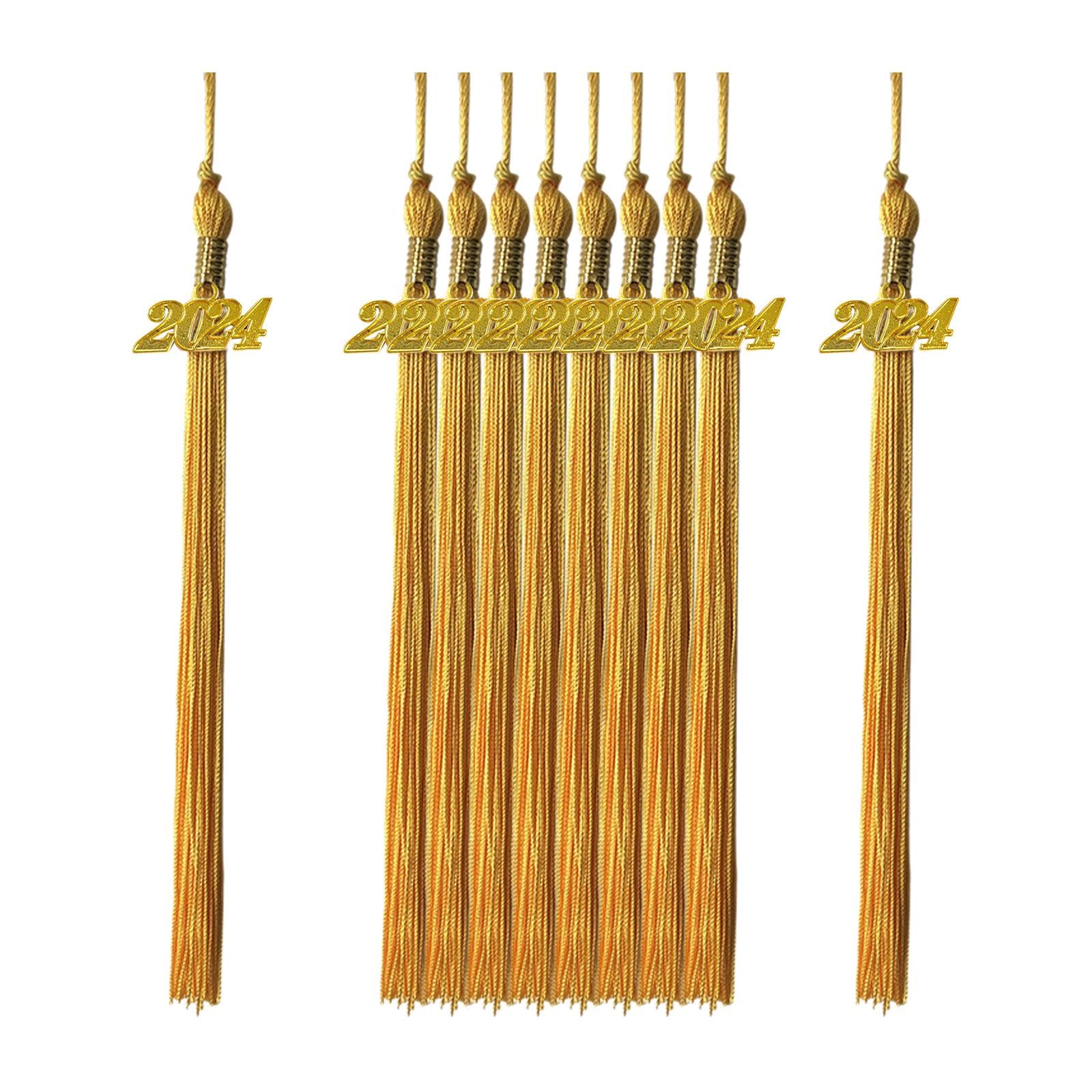 10x Graduation Cap Hat Tassel Academic Charm Supplies Ceremonies Accessories yellow-image-25