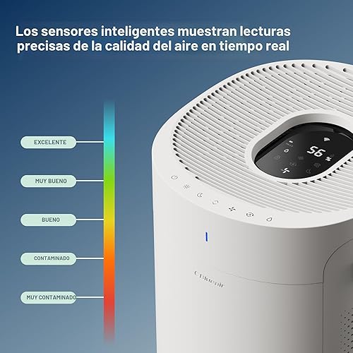 Miniatura 7 de BLUEAIR Purificar + humidificar 2 en 1 purificador de aire y humidificador con HEPASilent y tecnología InvisibleMist de 360, vertido superior -