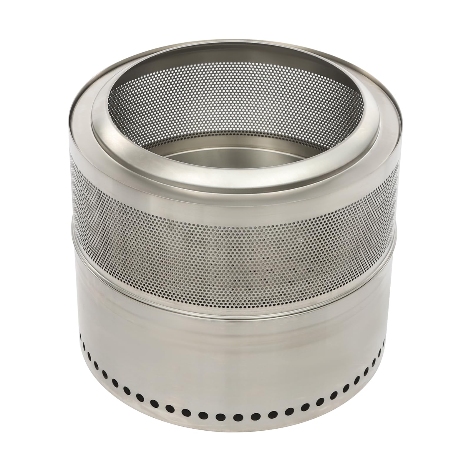 Braciere pieghevole senza fumo, in acciaio inox 201, 50 x 50 x 40 cm, con gancio antincendio e vassoio raccogli cenere, braciere portatile per esterni, per giardino, campeggio e terrazza, custodia