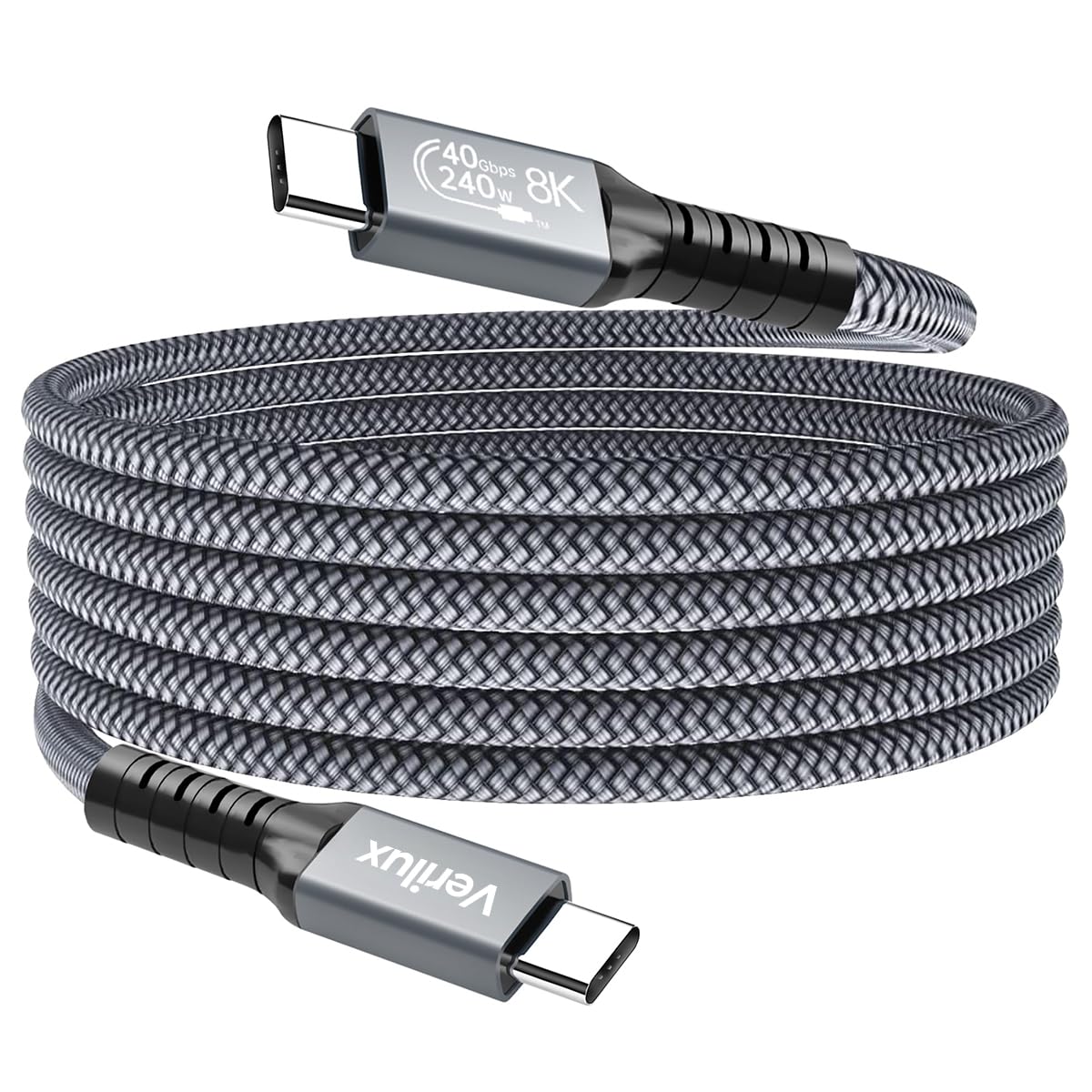 Verilux® Type C to Type C Cable, 4.9Ft/1.5M PD 240W USB C to USB C Fast ...