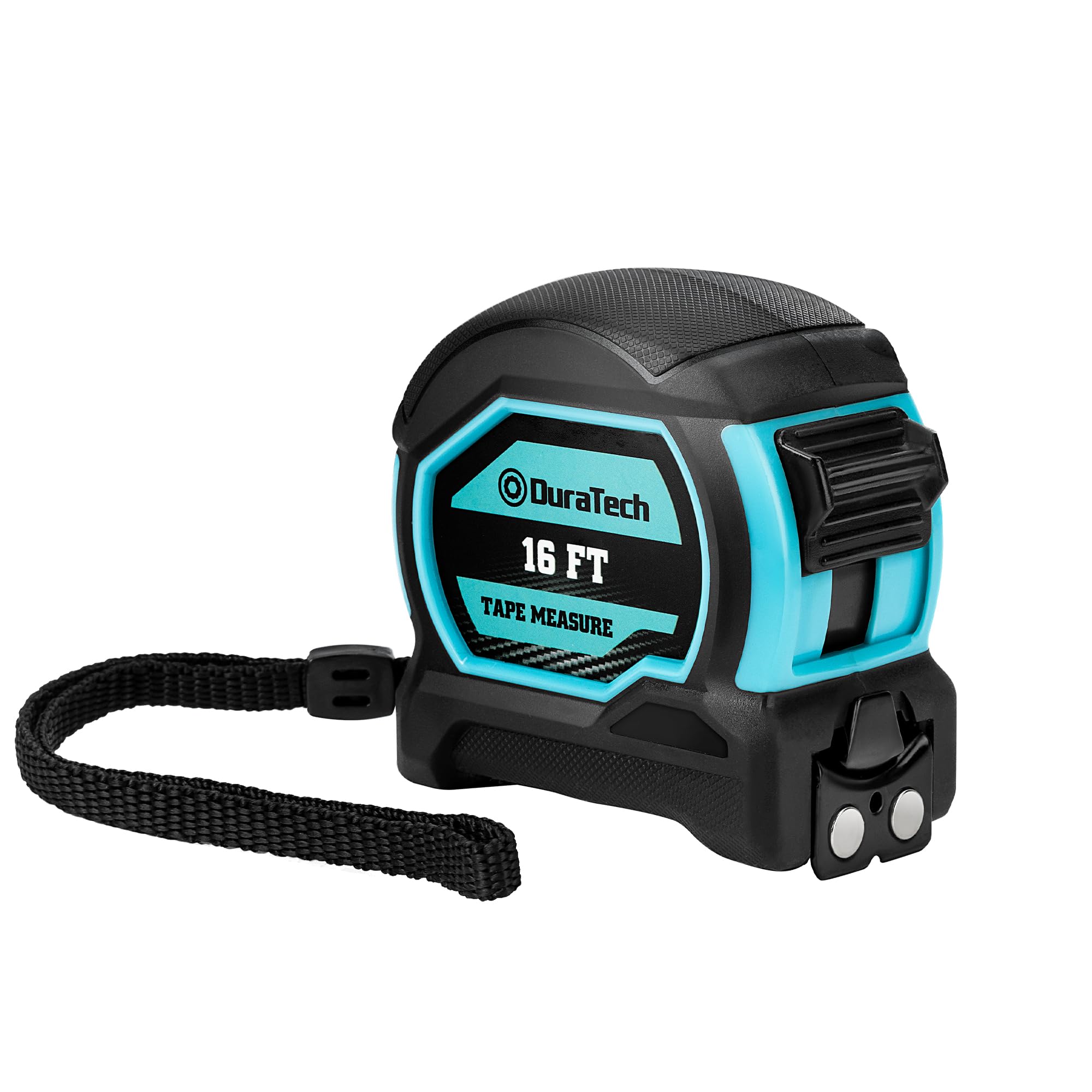 DURATECH Magnetic Tape Measure 16FT with Fractions 1/8, Retractable Measuring Tape, Easy to Read Both Side Measurement Tape, Magnetic Hook and Shock