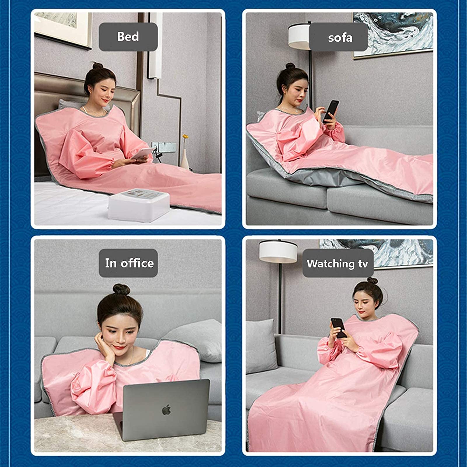 Máquina Adelgazamiento masajeador, Manta Sauna infrarroja Oxford, Manta Vapor (FIR), Sauna terapéutica Bajar Peso, desintoxicación, relajación, SPA casa con Control Remoto