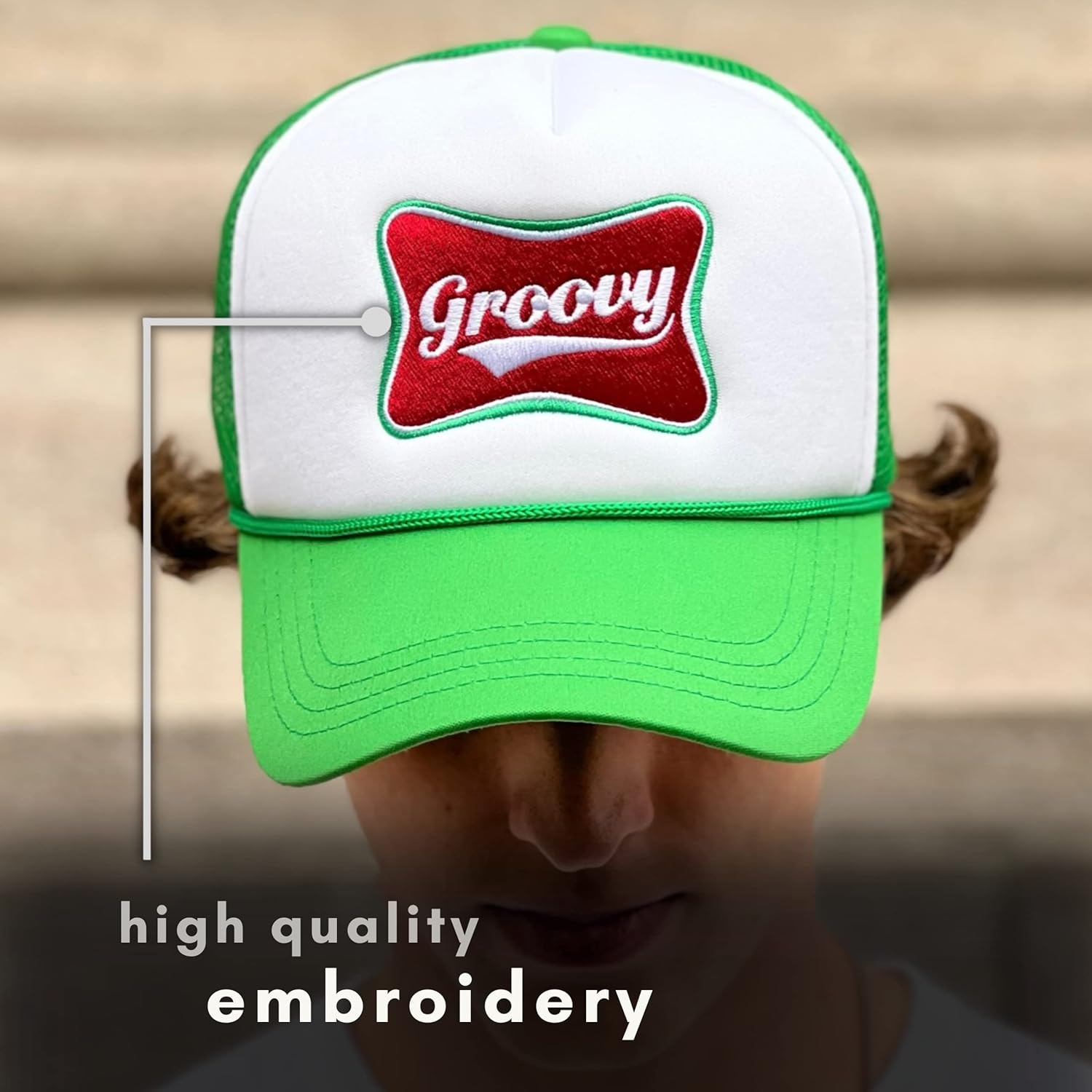 Trucker Hat - 2 Pack | Foam Embroidered Cap | Unisex Men Women Baseball Cap | Mesh Adjustable Snapback