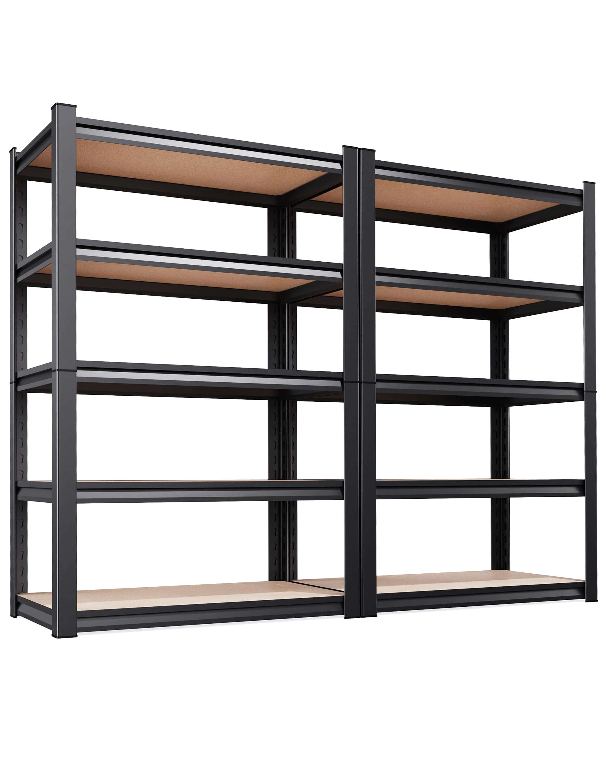 Set of 2 71"H Garage Shelving-5 Tier Garage Storage Shelves,Adjustable Heavy Duty Metal Shelving Unit and Storage Large Rack,Utility Steel Shelf For Warehouse Industrial Pantry Basement 71"x32"x14"