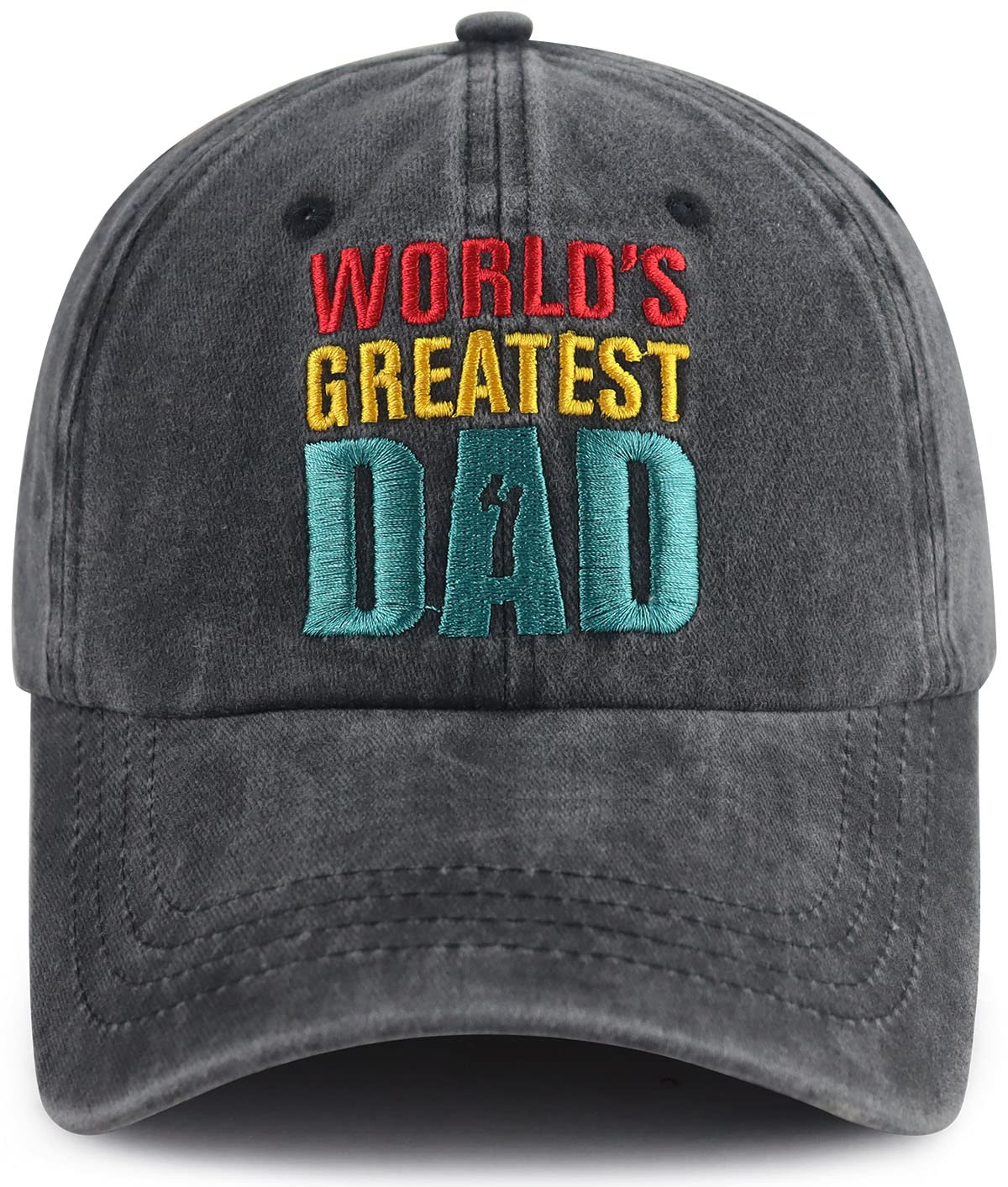 XucamtyWorld's Greatest Dad Hat for Men Father, Funny Adjustable Cotton Embroidered Daddy Gifts Baseball Cap