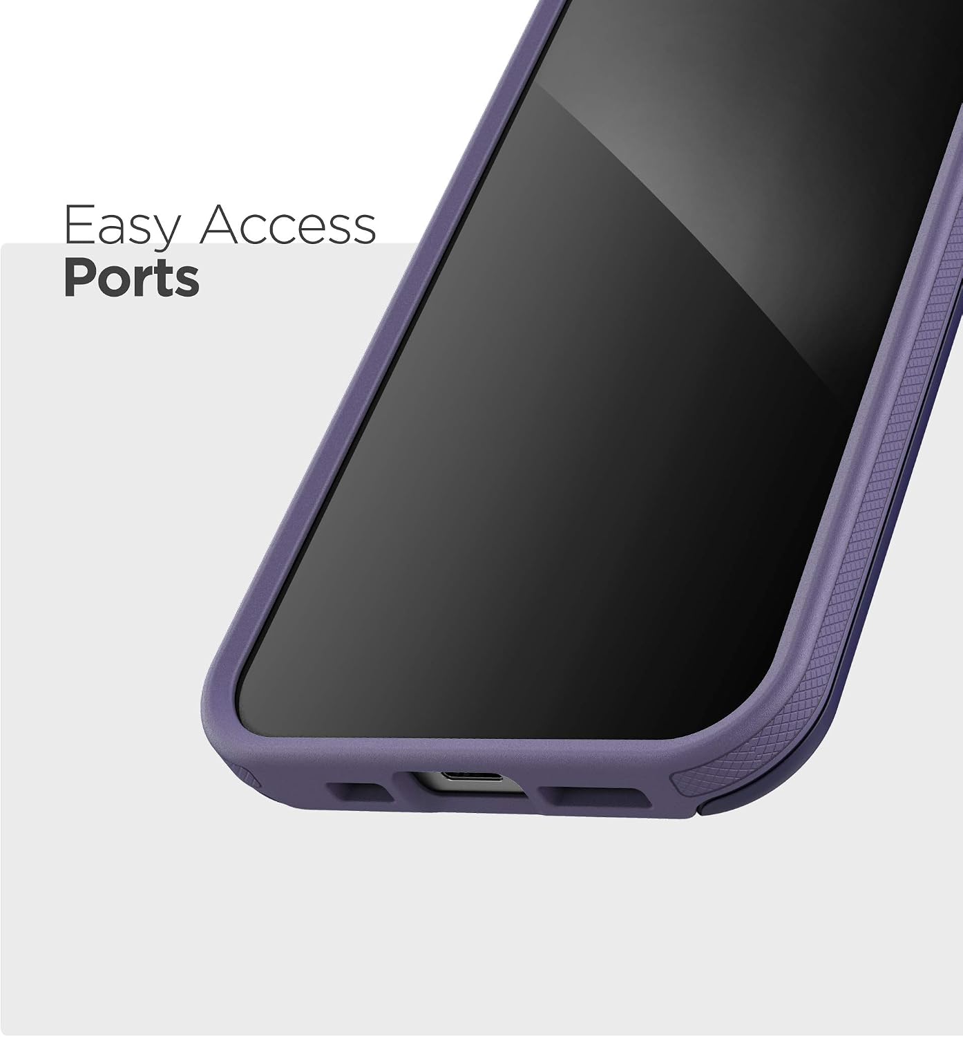 Encased Phantom Wallet Case Compatible with iPhone 12 Pro Max Protective Cover with Card Holder Slot (3 Credit Cards Capacity) Purple