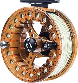 M MAXIMUMCATCH Maxcatch ECO Large Arbor Fly Fishing Reel (3/4wt 5/6wt 7/8wt) and Pre-Loaded Fly Reel with Line Combo