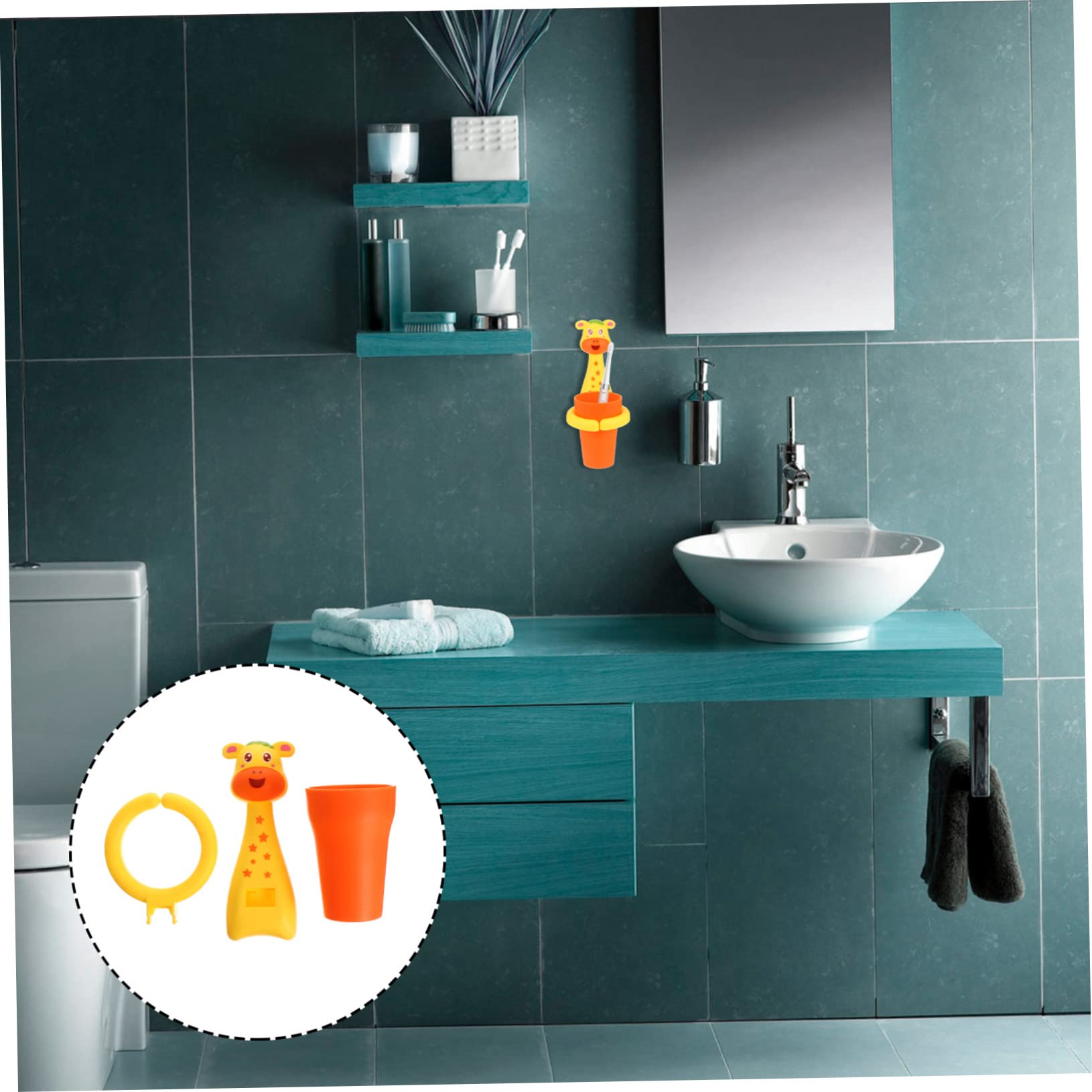 MAGICLULU 3 Set Di Porta Spazzolini Da Denti in Plastica Pp Per Montaggio A Parete