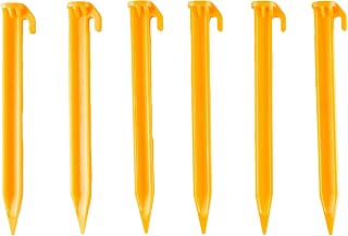 Coghlan's Tent Pegs, Lightweight Durable Plastic Ground and Beach Stakes for Tents, Canopies, Shelters, Tarps, Yellow