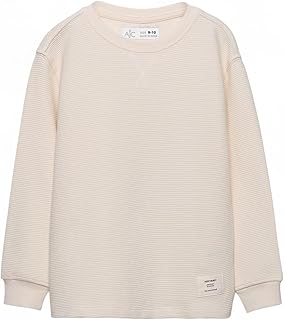Alan Jones Clothing Boys Corduroy Full Sleeve T-Shirt | Age 5-16 Years | Round Neck, Cuffed Hems, Regular Fit Price In India