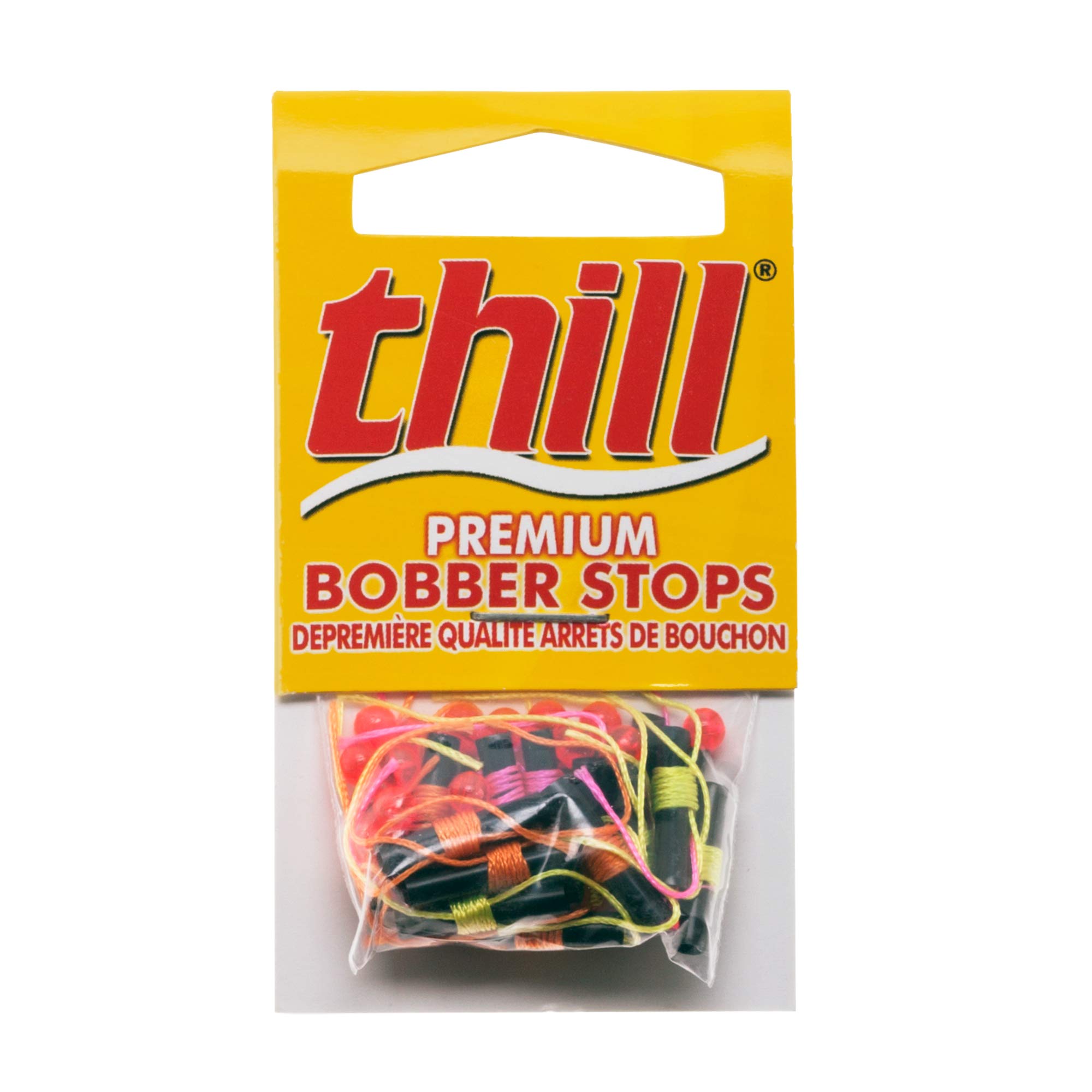 Thill Premium Bobber Stops for Fishing Floats, Assorted Colors, 18 Pack