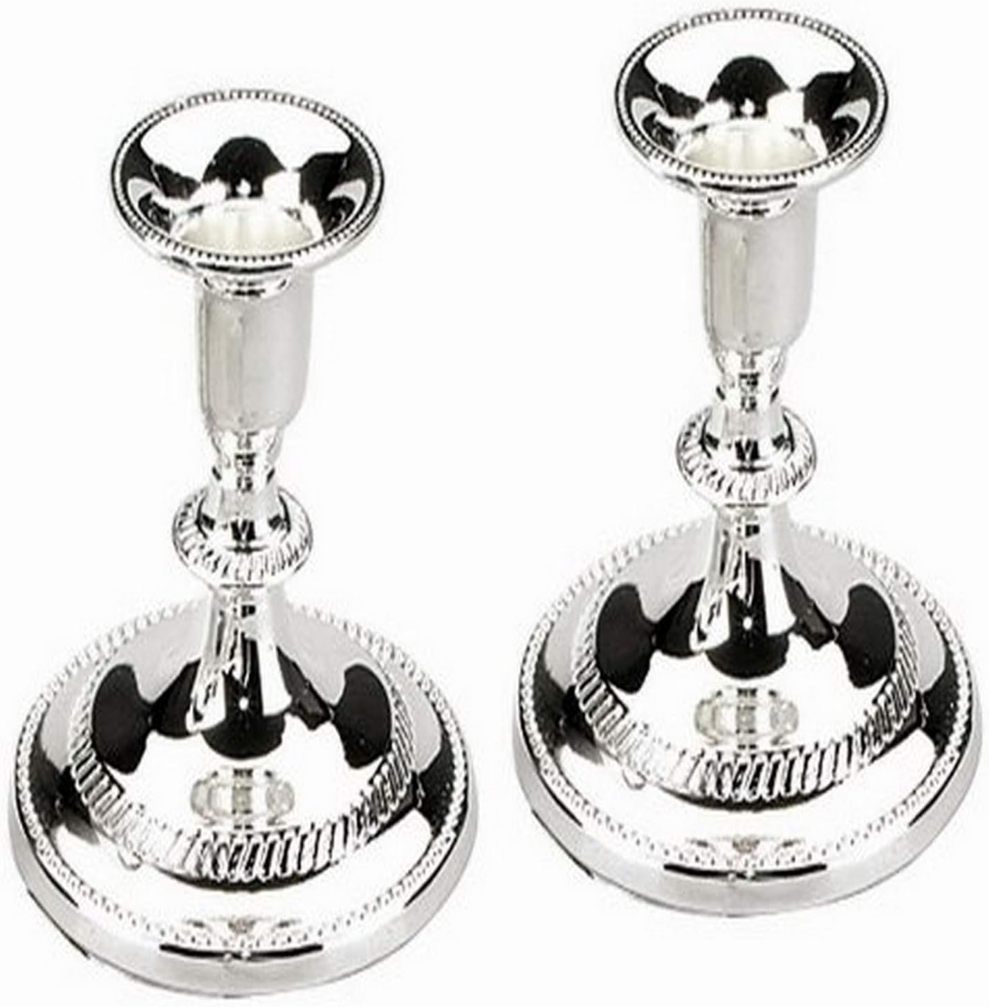 Majestic Giftware CS2342B Candle Sticks, 3-Inch, Silver Plated