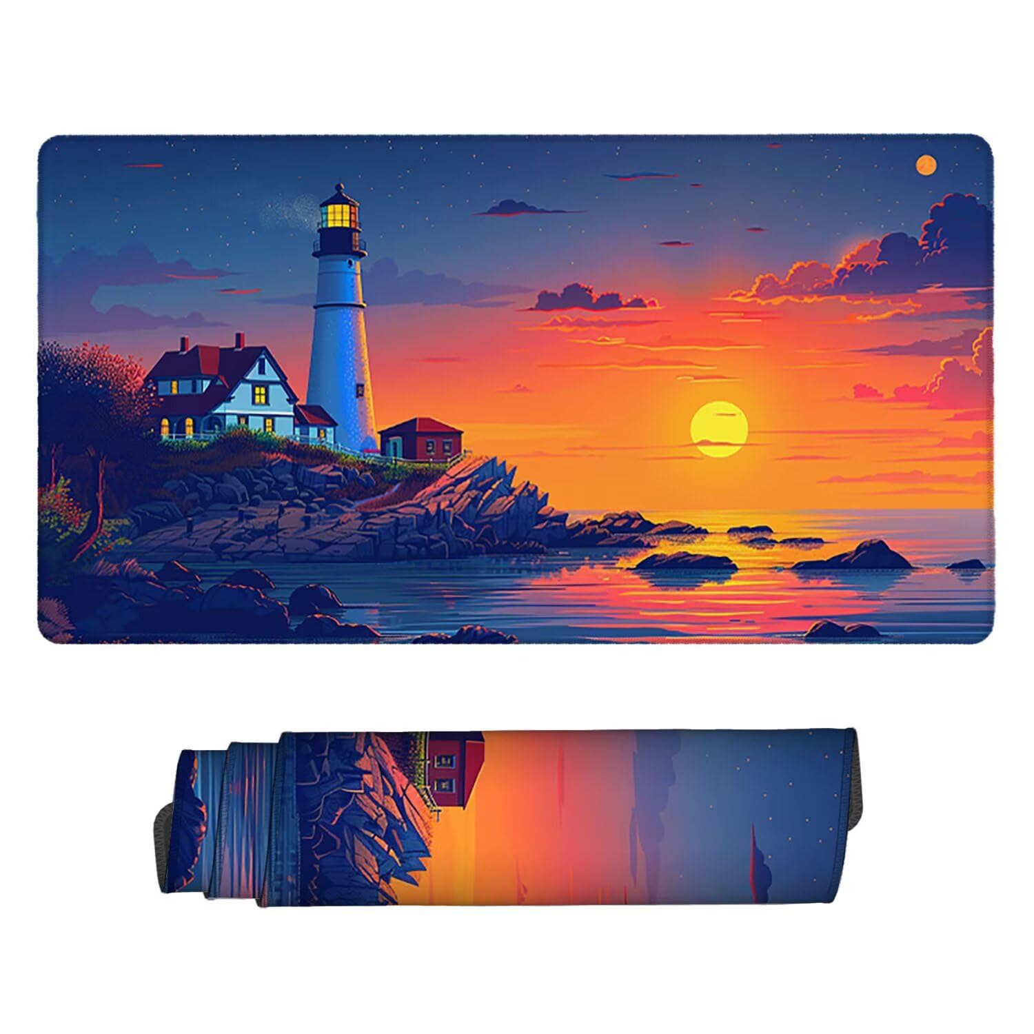 Podkładka pod mysz do gier, 1600 x 800 mm, XXL, duża gamingowa podkładka pod mysz, wodoodporna podkładka pod mysz, długa podkładka na biurko z przeszytymi krawędziami, mata na biurko z gumową podstawą