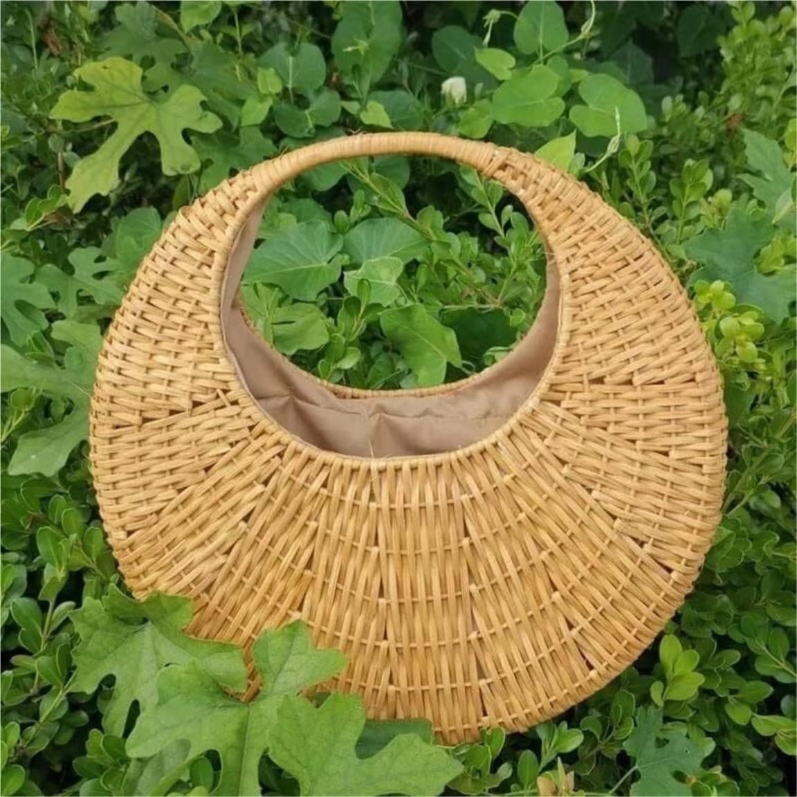 Sac de Plage d'été Sacs De Paille D'été Sac Tissé Décontracté pour Femme Sac De Plage D'été Rond La Date et Les Vacances