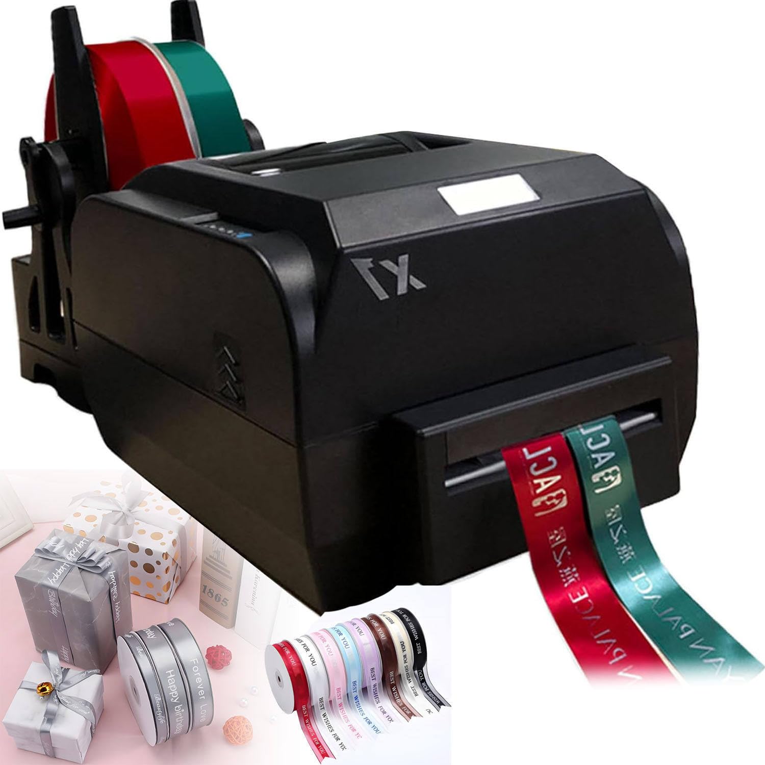 Stampante a nastro satinato, stampante digitale a nastro multifilare, macchina per stampaggio a timbri per imballaggi, larghezza 25-108 mm/20-50 mm/12-20 mm, 200 DPI, 150 mm/s,DoubleRow
