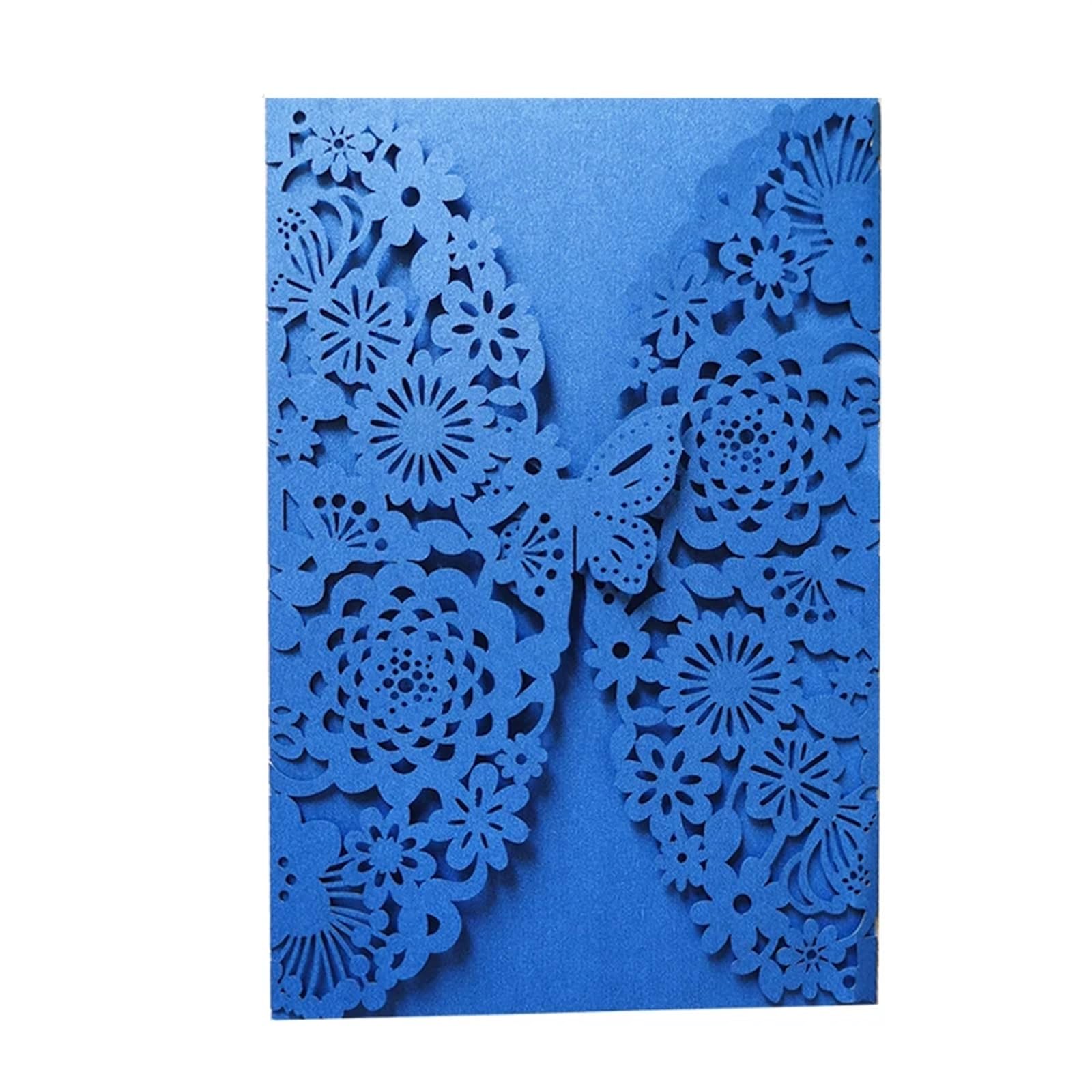 Einladungsumschläge, Schmetterlings-Hochzeitseinladungskarten, 10 Stück, glitzernd, mehrfarbig, mit Umschlägen(Loyal Blue,All Set)