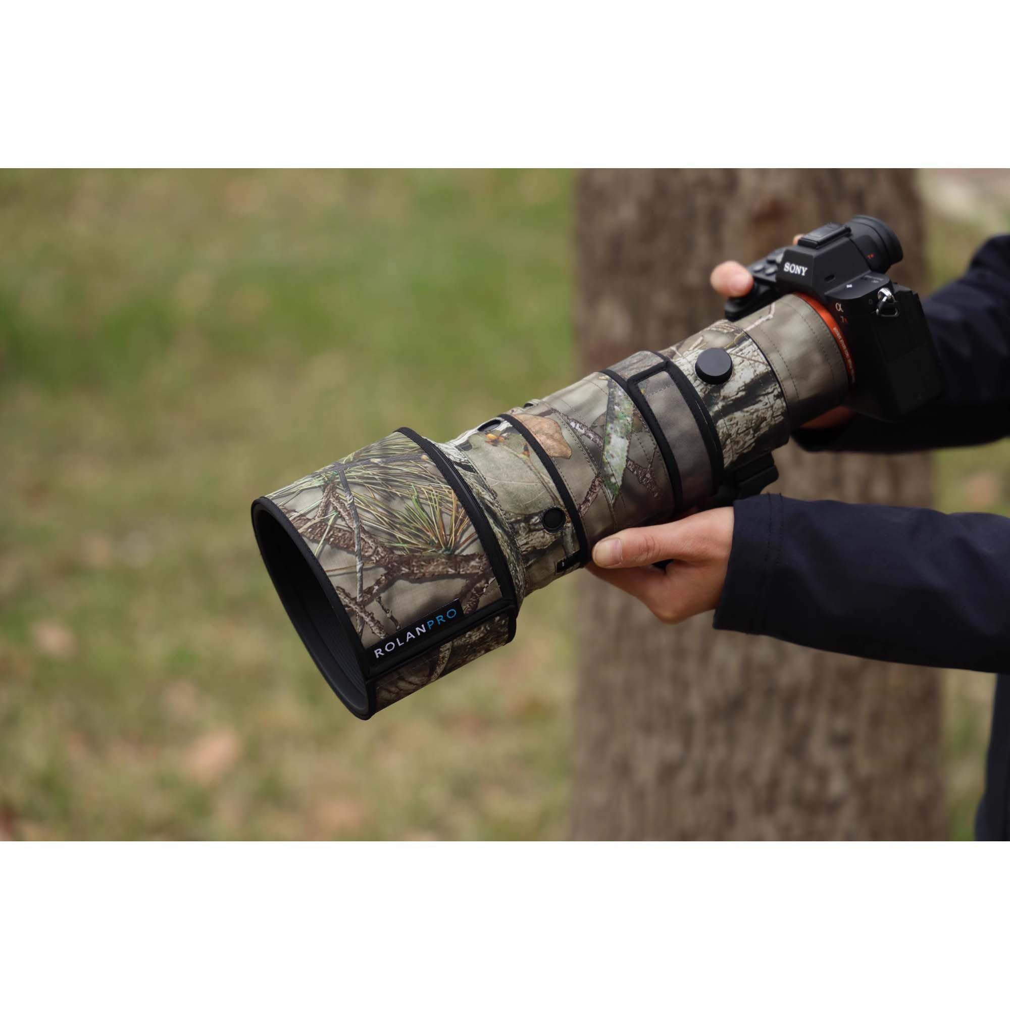 ROLANPRO Camouflage Rain Cover Waterproof Lens Cover for Sigma 500mmF5.6 DG DN OS Sports E Mount Lens Protective Sleeve Lens Rain Coat(23# BrownJungle Camo) - Image 2
