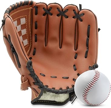 Baseball Glove,Baseball Softball Mitt with Ball for Kids Youth Adults Training and Beginner,Right Hand Throw,Left Hand Glove | Baseball Softball Mitt with Ball for Kids Youth Adults Training and Beginner