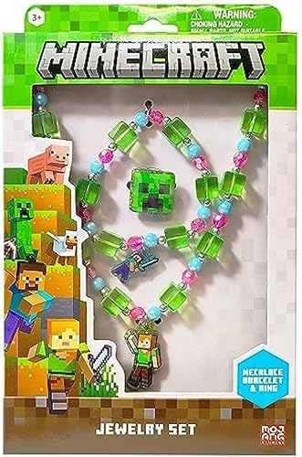 Miniatura 8 de Juego de joyas para niñas de 3 piezas de juguetes de princesa  Juego de joyas con collar de cuentas para niñas  Pulseras y anillos para niñas