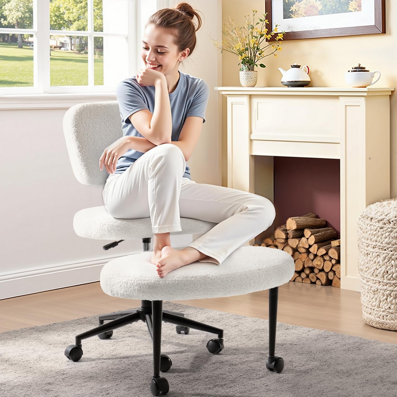 Waleaf Ergonomic Cross Legged Office Chair