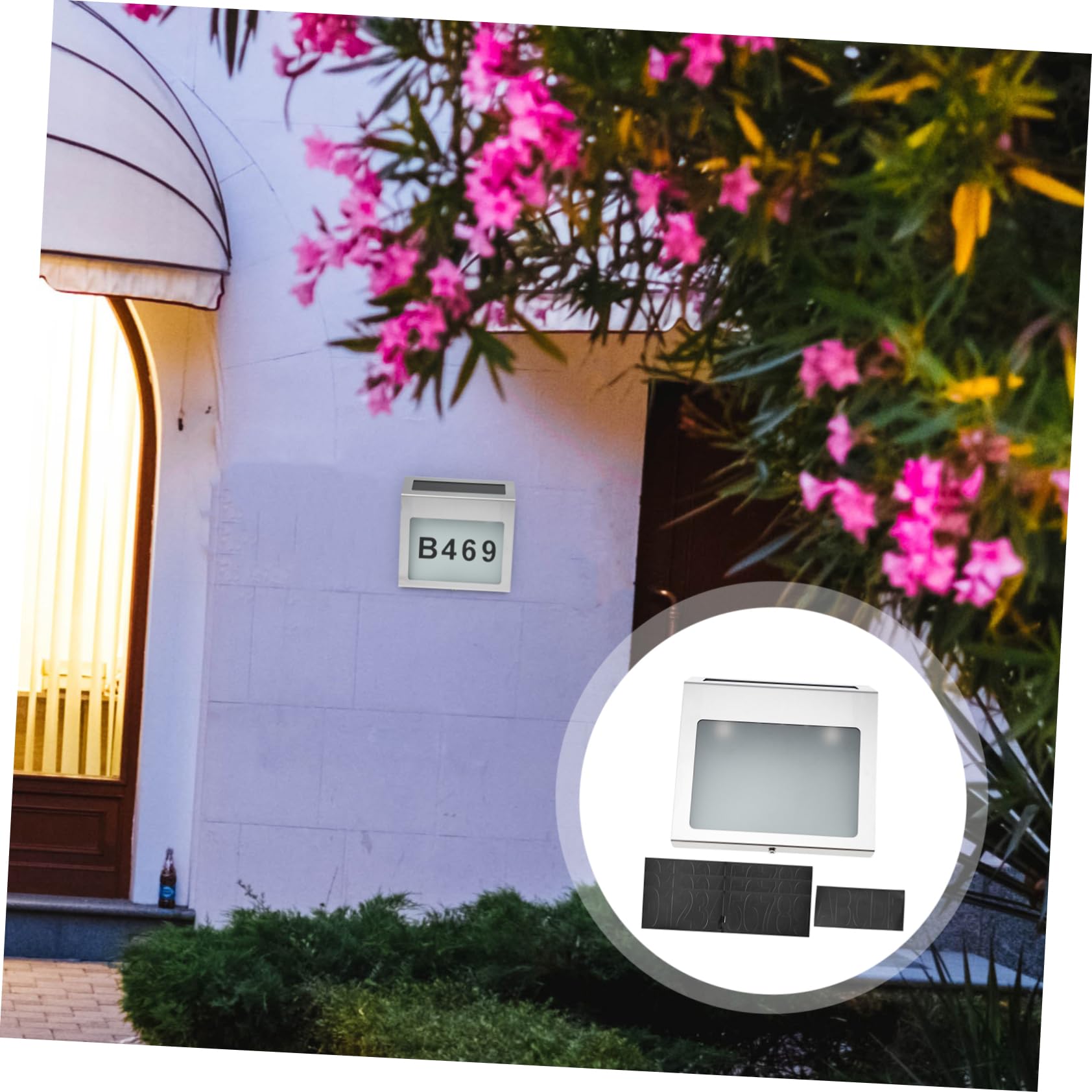 UPKOCH 1set Lampada Da Esterno Led Solare Con Numeri Indirizzo Segnaposto Per Porta Facile Installazione e Alta Luminosità Design Resistente Alle Intemperie Per Casa e Giardino