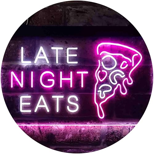 Miniatura 9 de ADVPRO Late Night Eats Pizza Café Restaurant Display Open Dual Color LED Neon Sign Rojo y Amarillo 16 x 12 pulgadas st6s43-i3621-ry
