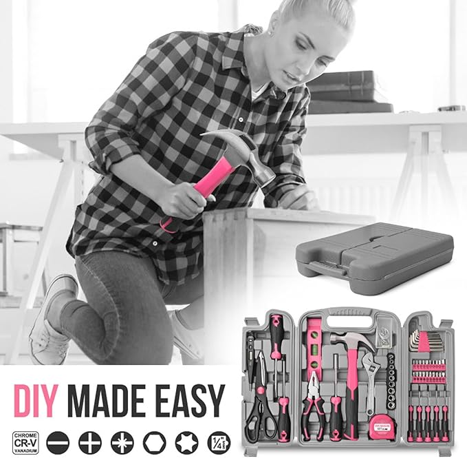 BAFOVY Juego de Herramientas para Hogar, 39 Piezas con Caja Ple miniatura 8