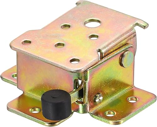 Miniatura 4 de uxcell 2 patas de bisagra autobloqueante de 90 grados, accesorios de pierna, soportes plegables para mesa plegable, banco de trabajo, patas de cama,