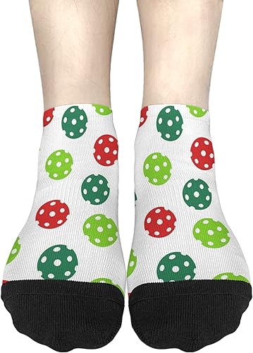 Miniatura 3 de devor Calcetines tobilleros casuales para hombre, calcetines con forro de calcetines humorísticos, calcetines de PICKLEBALL, Blanco