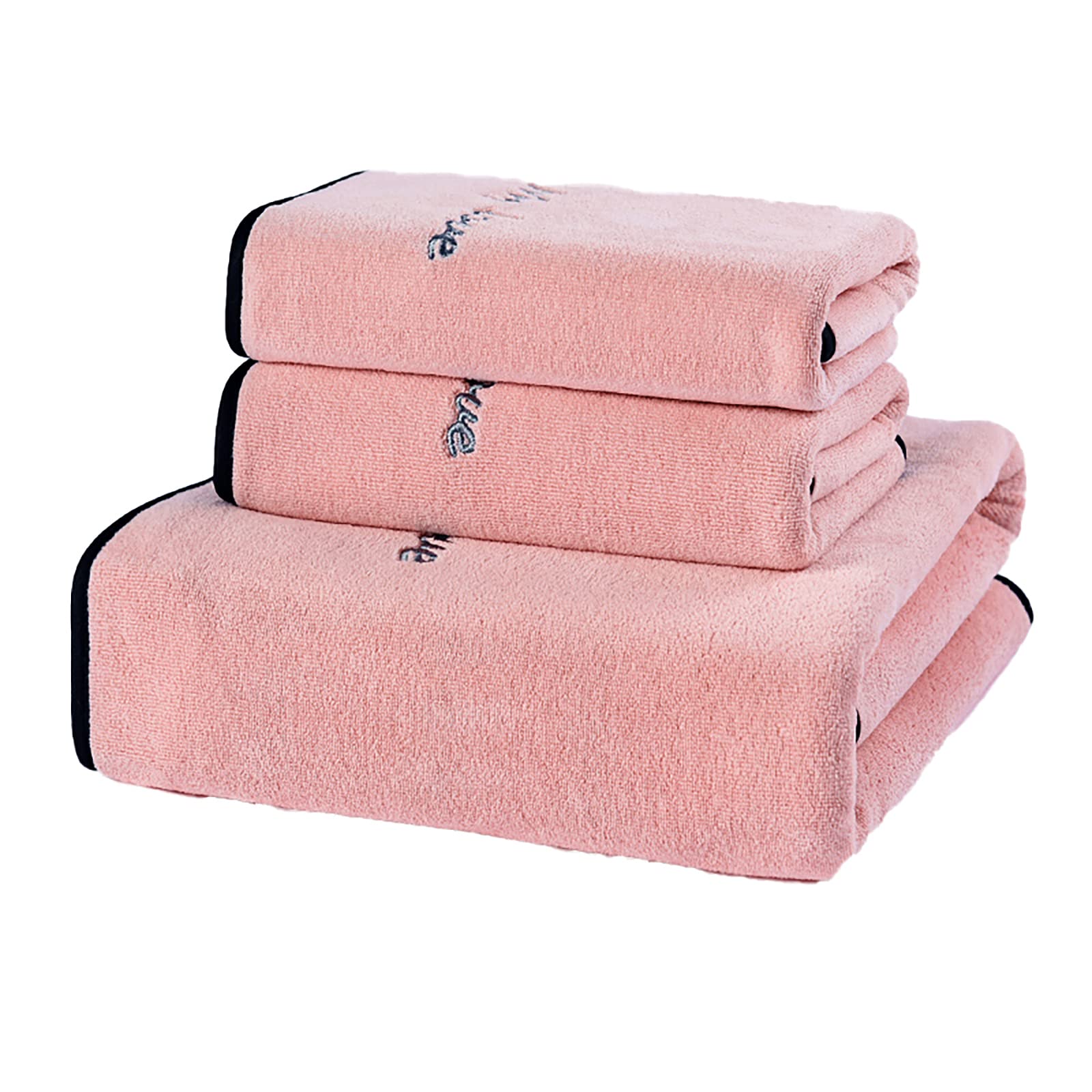 Ensemble de serviettes de bain très absorbantes et 2 gants à séchage rapide pour la douche