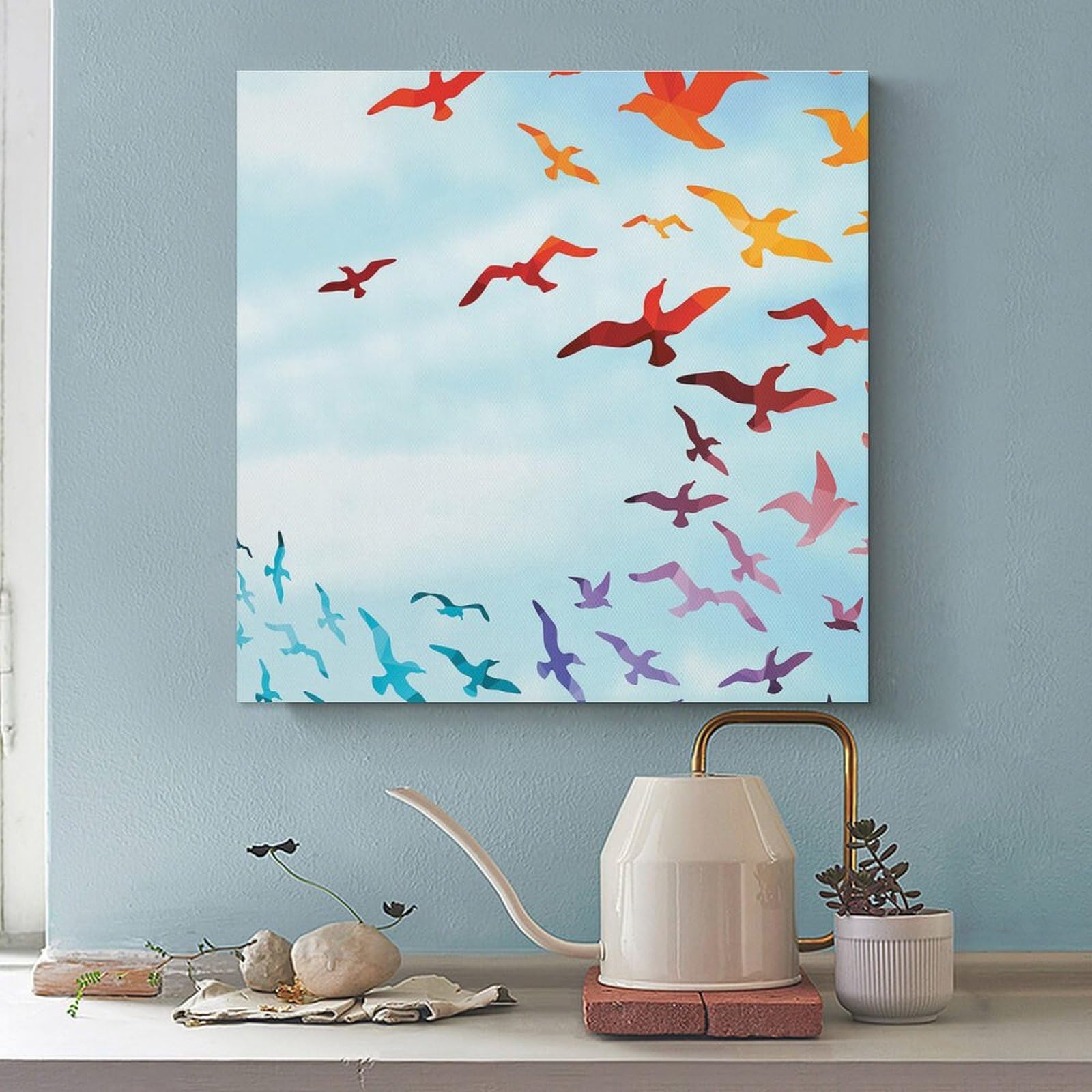 Amazon.co.jp: 鳥 アート絵画 風景画 ンファンキーな鳥ポスター