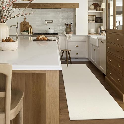 Miniatura 18 de LEEVAN Alfombra lavable para baño, alfombra tejida negra de 2 x 3 pies para entrada, alfombra de puerta delantera de algodón, alfombras pequeñas