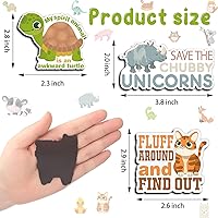 Vista 2 de Kanayu 16 imanes divertidos para nevera, imanes de animales, lindo juego de palabras de animales, decoración magnética para el hogar, cocina