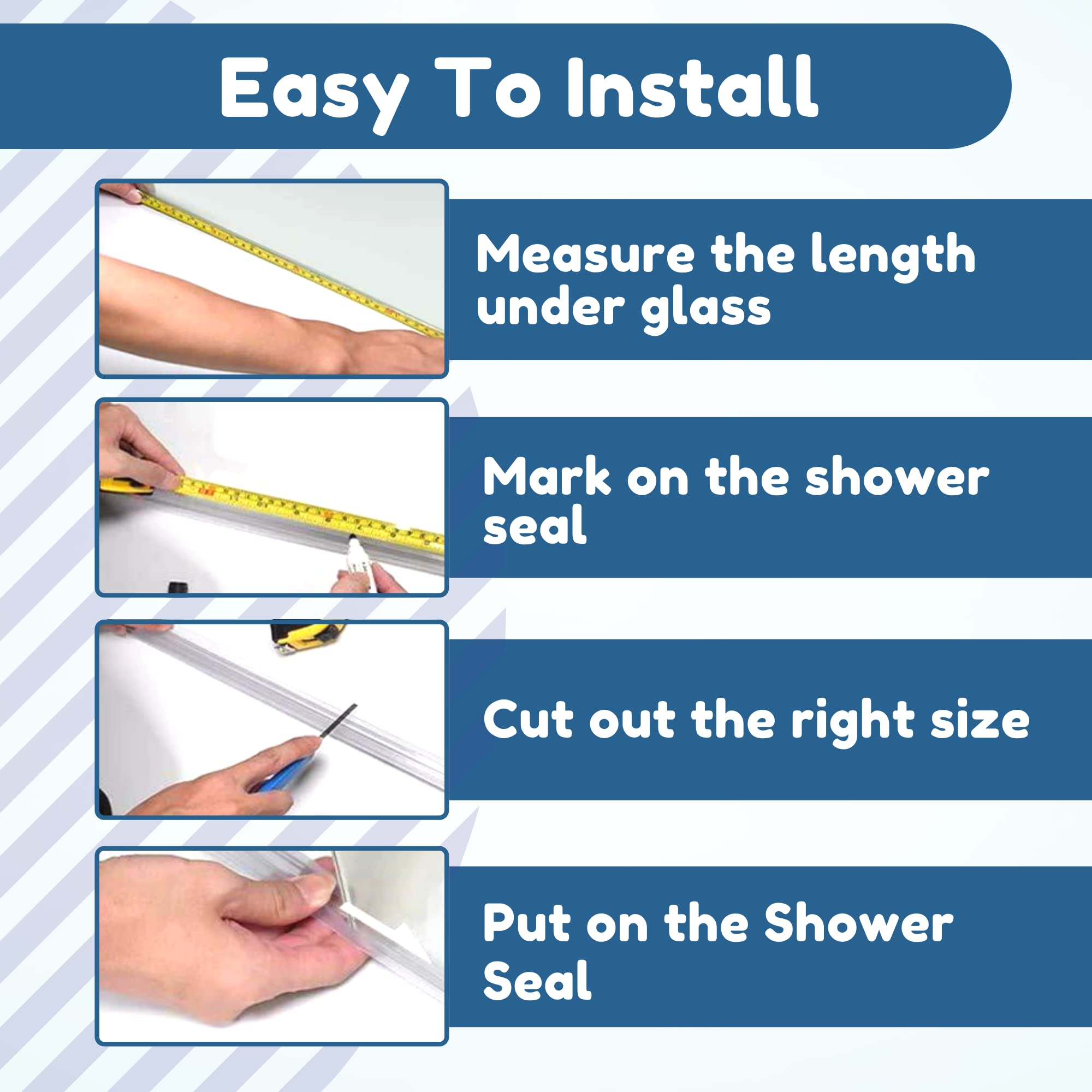 Buy PREMIUM GRID Shower Screen Seal 100cm, 46mm Easy DIY