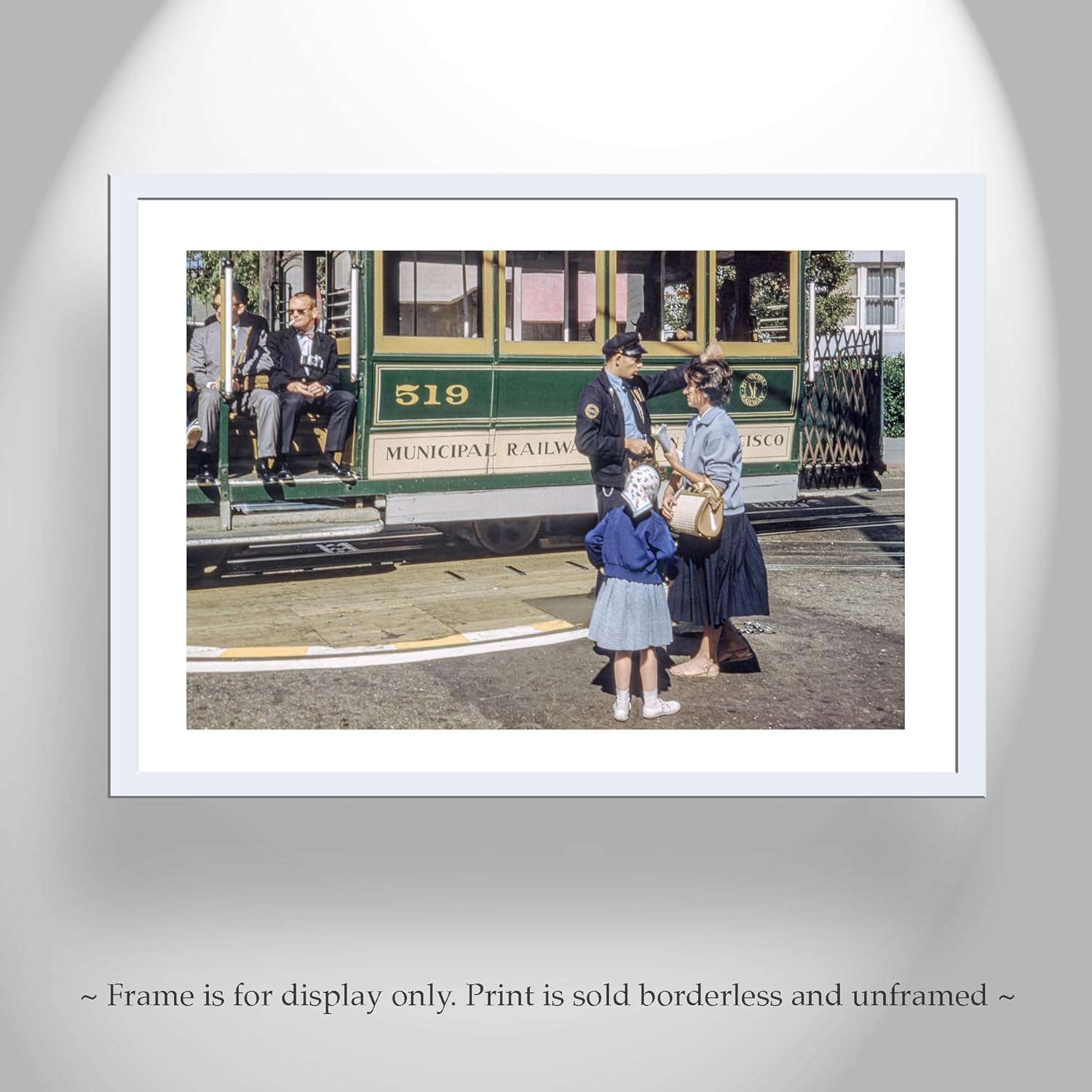 Cable Car Photograph in Vintage San Francisco California Photo Print