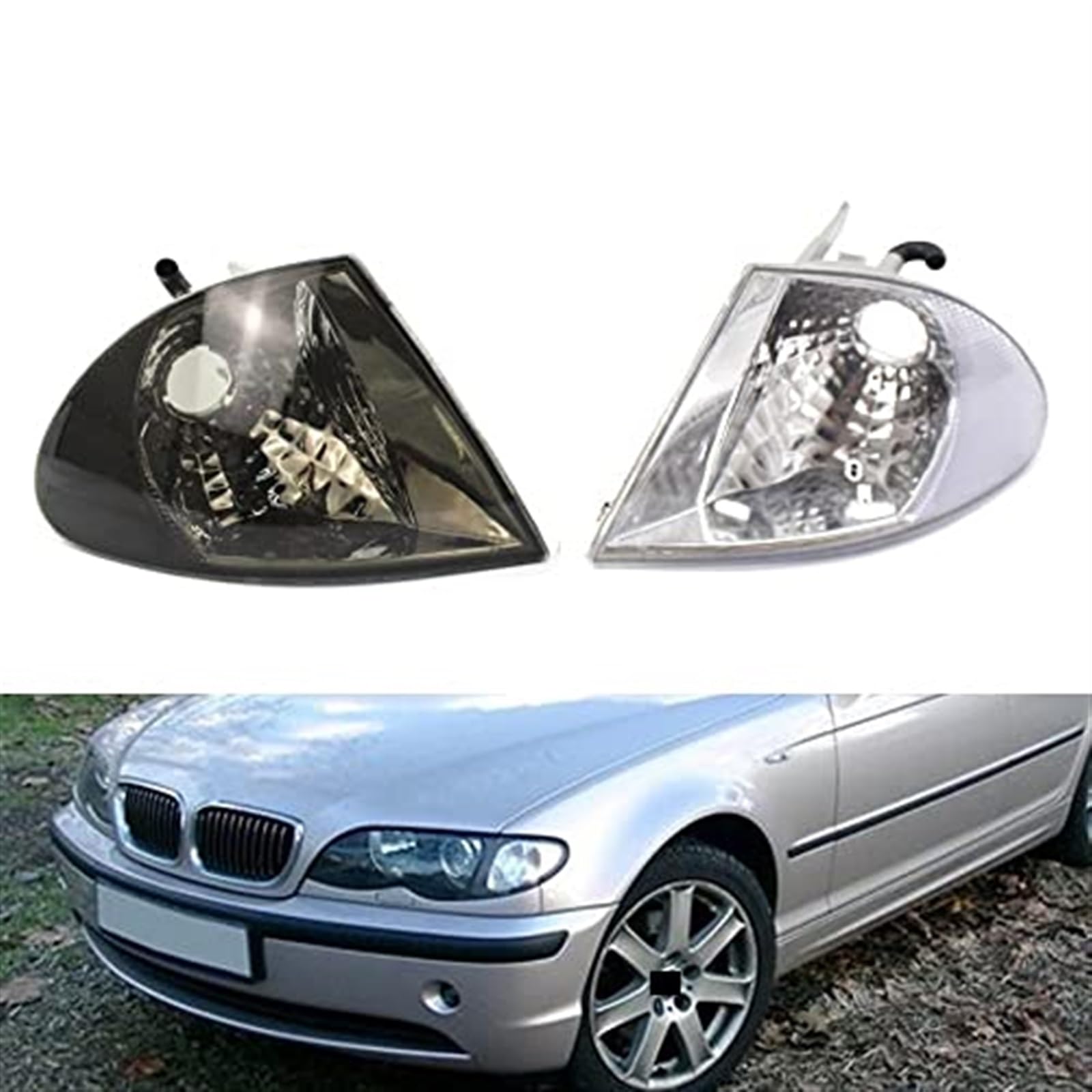 Kierunkowskaz samochodowy Światło narożne Parking Włącz kierunkowskaz Lampa boczna dla serii 3 E46 Sedan Wagon 4-drzwi 1998 1999 2000 2001 Pokrywa samochodu Przezroczysta soczewka Wskaźnik boc