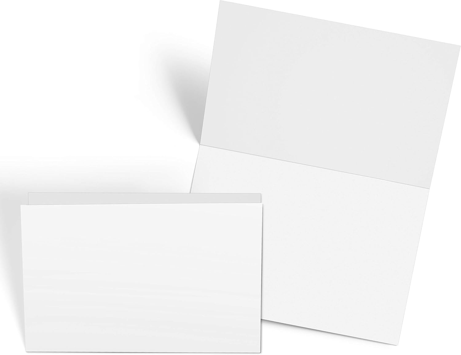 321Done ブランクホワイト折りたたみインデックスカード - 米国製 - 大きな8x6折りから4x6インチ(50枚セット) ノー