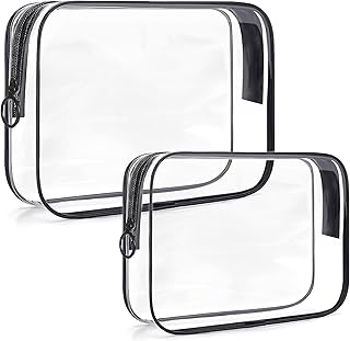 ploimyur TSA Approved Toiletry Bag,2 Pack Clear Toiletry Bag, Quart Size Travel Bag TSA Approved,Clear Travel Bags for Toi...