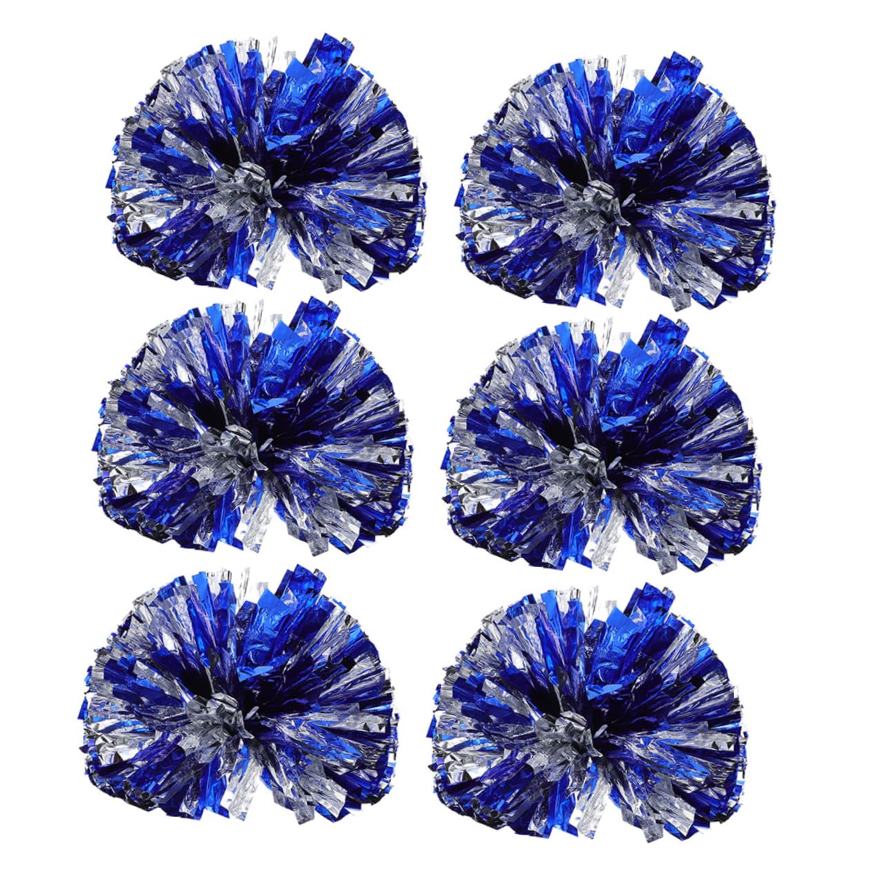 Mipcase 6Pcs Reusable Cheerleader Pompoms for Sports Events Dance Performances and Team Spirit Decoration Props