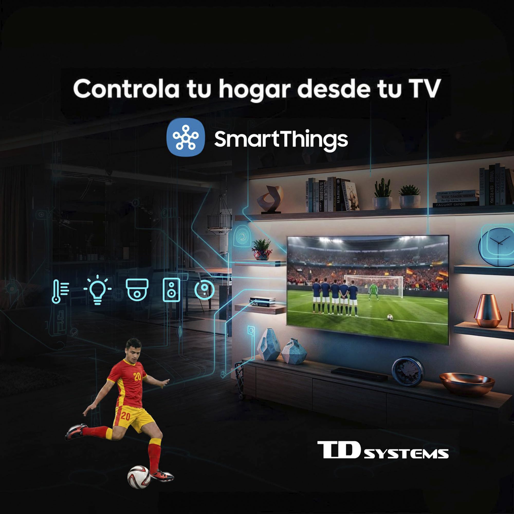 TD Systems - Smart TV 43 Pulgadas QLED 4K con Tizen OS 8.0 Powered by Samsung, Televisión HDR10 con Sintonizador Triple, Televisores del 2026 | PRIME43QC22TIZEN