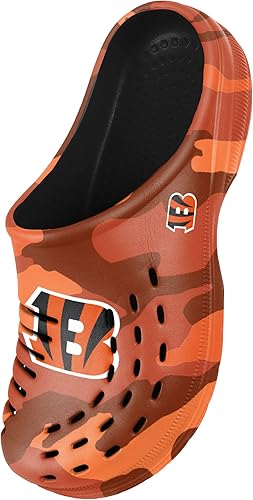 Miniatura 461 de FOCO - Sandalias de agua de jardín con logotipo de equipo de la NFL, para hombre Camuflaje tonal,logotipo grande de bloque